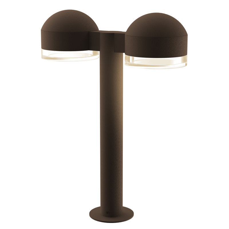 Borne d'éclairage DEL à l'intérieur en métal Reals®, Bronze texturé, H 17,75 po x l 5 po x P 13,5 po, Blanc transparent