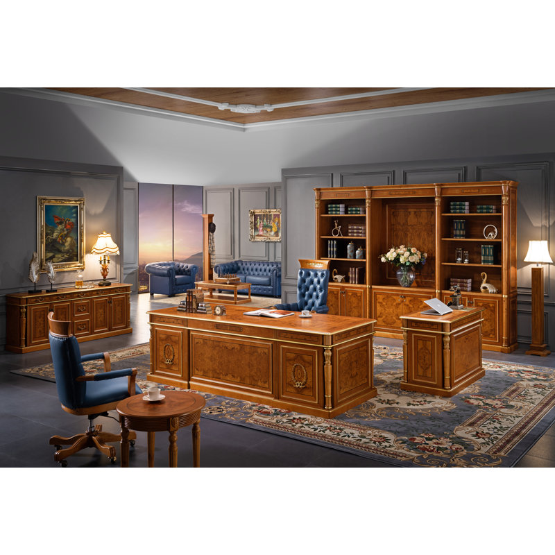 Ensemble de bureau en bois massif 82,7 "Infinity