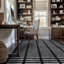 Tapis à poils longs bohémien à rayures - gris anthracite foncé - velours moyen, texturé, facile à nettoyer-62650252