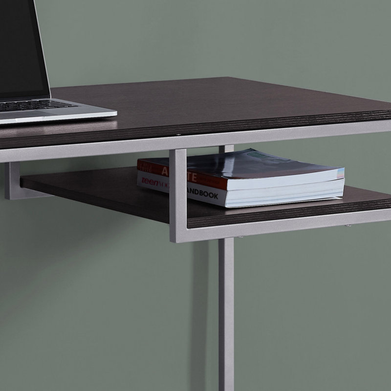 Bureau d'ordinateur, bureau personnel, ordinateur portable, L 48 po, travail, métal, stratifié, contemporain, moderne