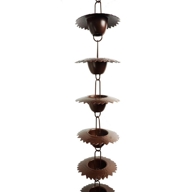 Seniti Metal Plants & Flowers Rain Chain