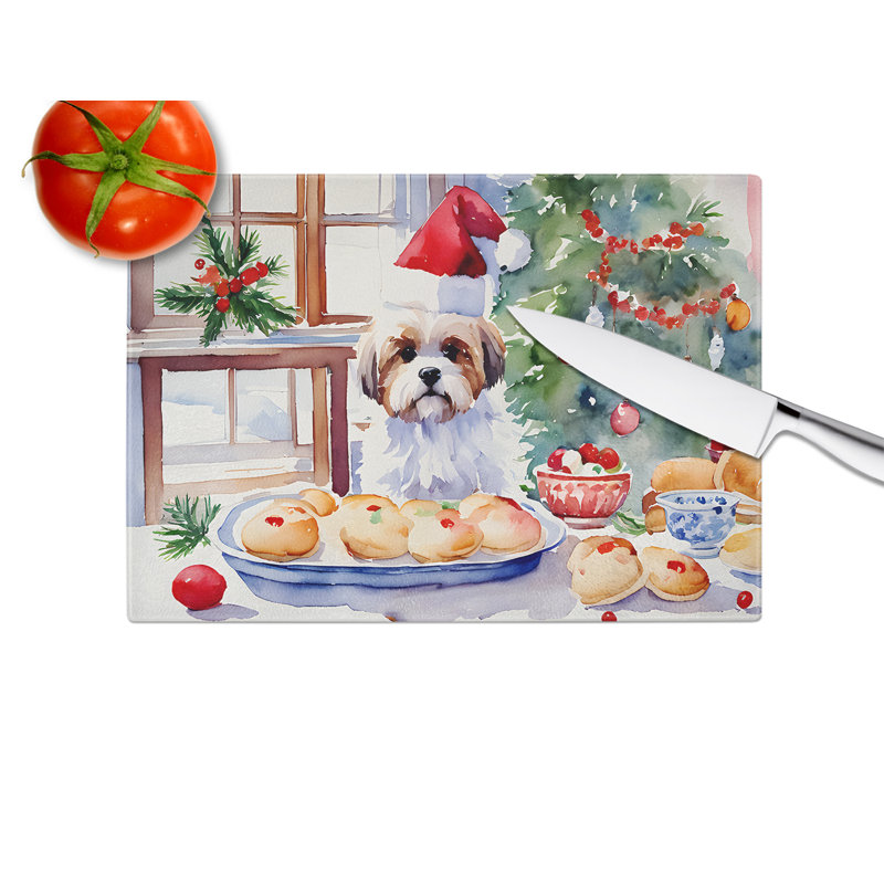 Planche à découper en verre Lhasa Apso