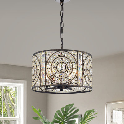 Luminaire suspendu tambour 4 lumières Sizer