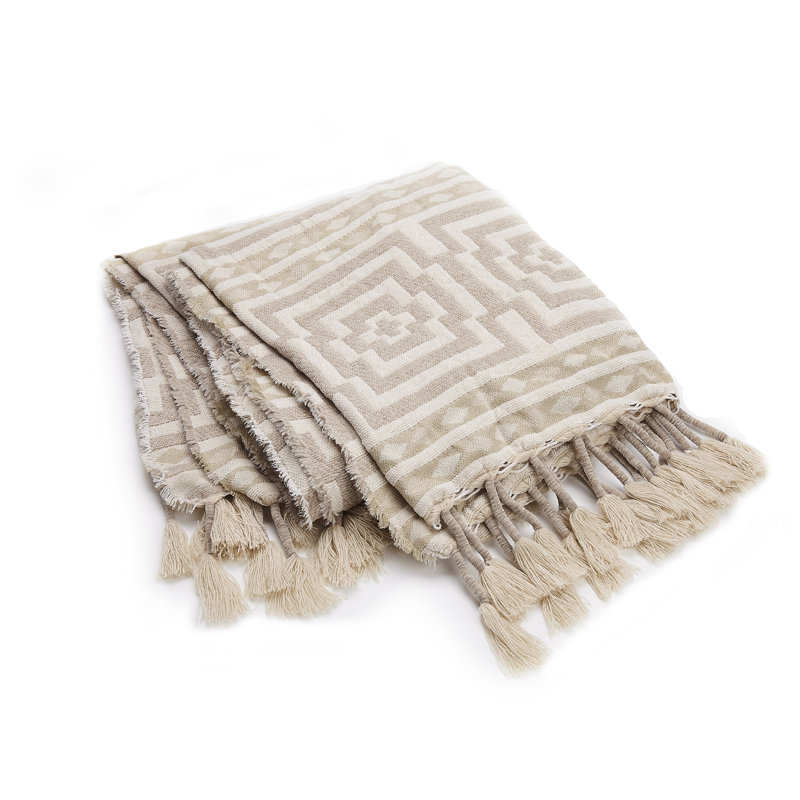 Hypnotic Woven Throw with Tassels