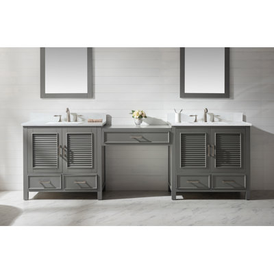 Estate 102'' Double Bathroom Vanity with Quartz Top