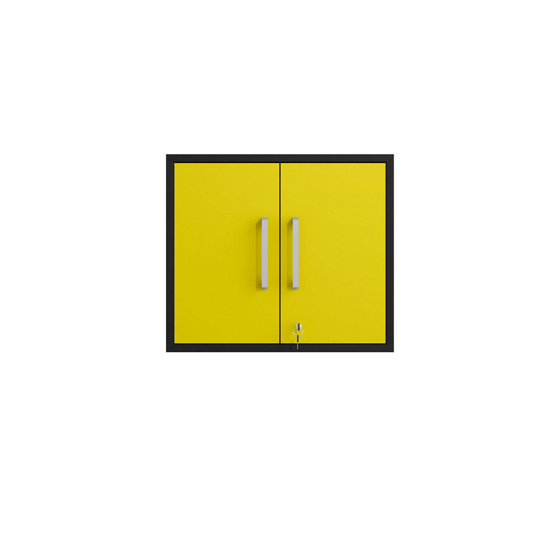 Aseem Single Storage Cabinet ( 25.59'' H x 28.35'' W x 14.96'' D), Yellow Gloss