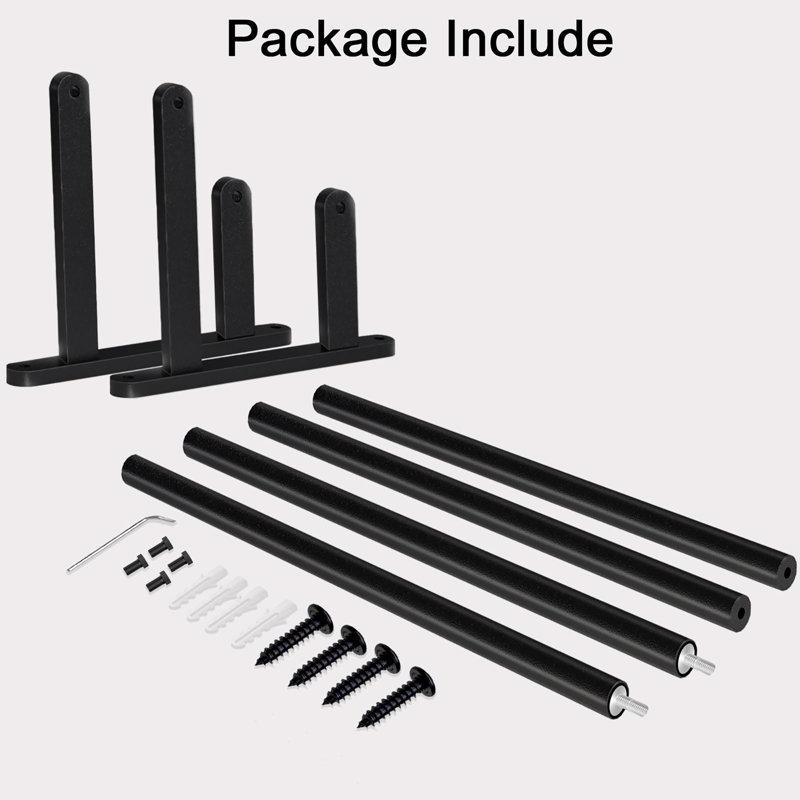 Wall Mounted Required Towel Rack, Matte Black