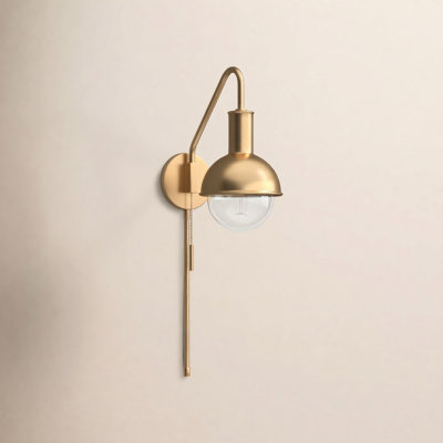 Luke Single Light Dimmable Plug-in Armed Sconce