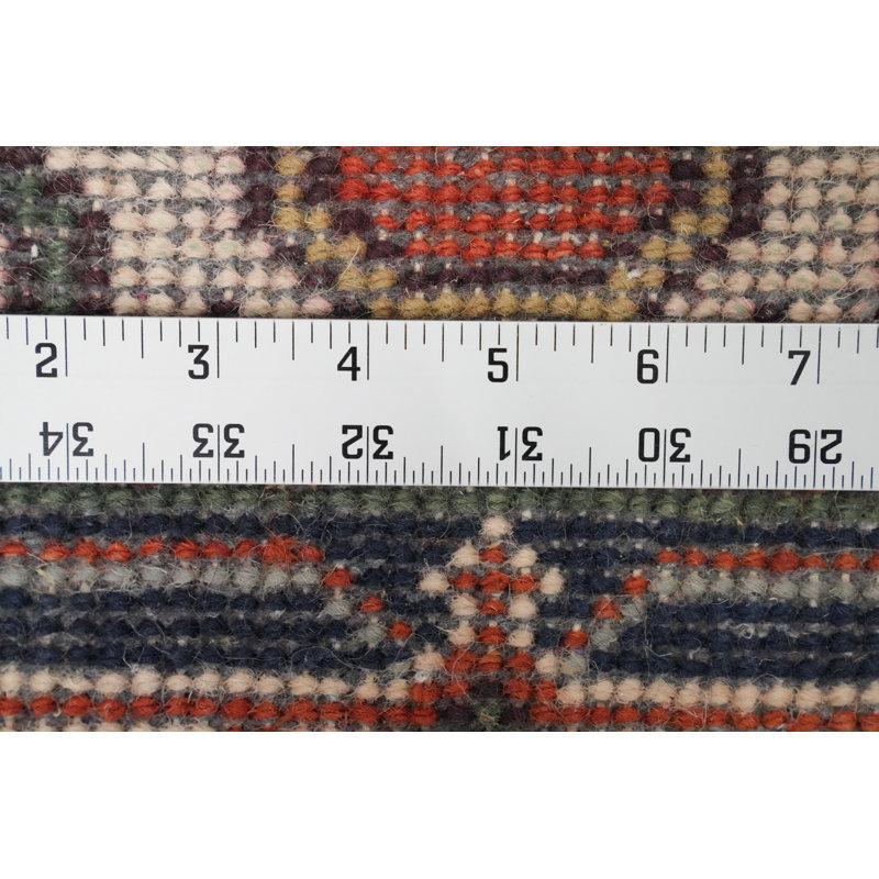 Tapis de vestibule orange en laine traditionnel 2x3