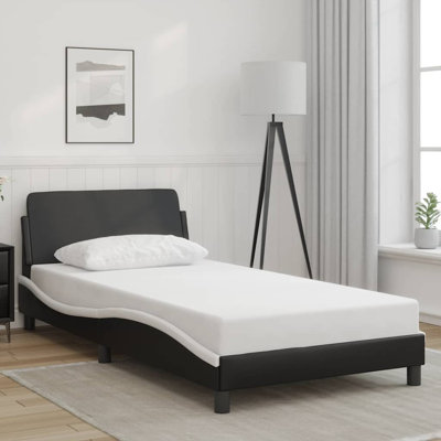 Base de lit vidaXL 100% 190 cm noir et blanc Dover