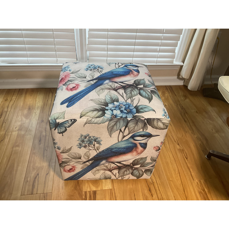 Cube Ottoman "Blue Bird " Design