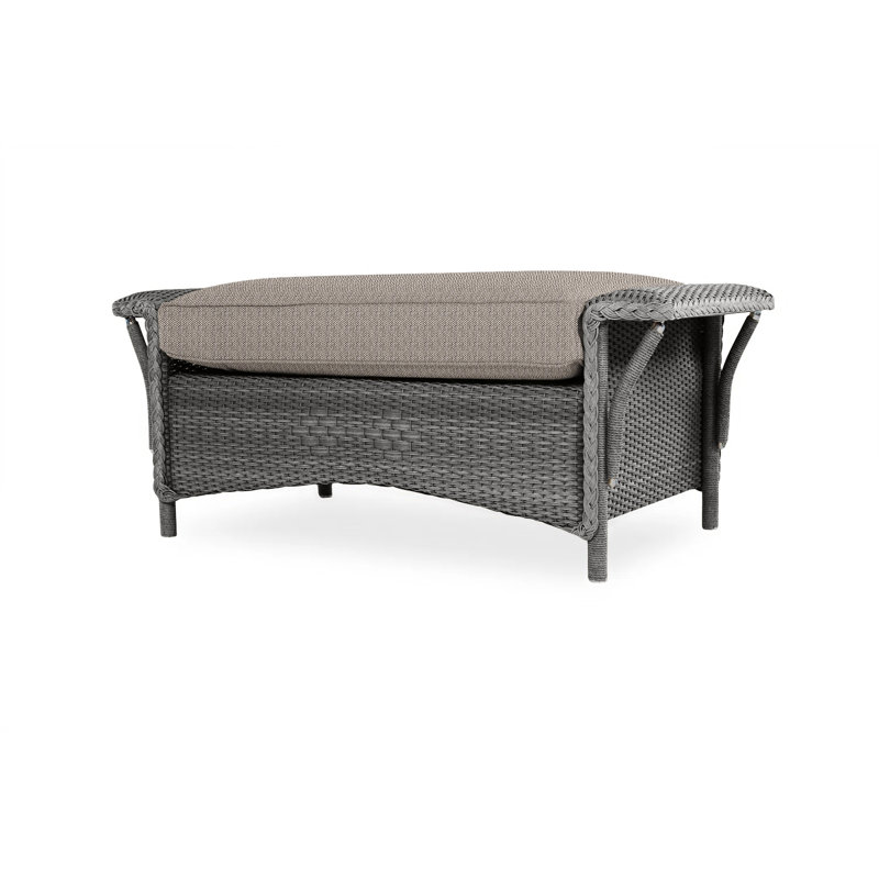 Nantucket Outdoor Ottoman, Callen Driftwood, Pewter