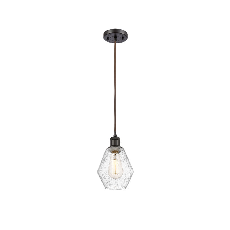 Luminaire suspendu simple à 1 lumière Gabbie, Bronze