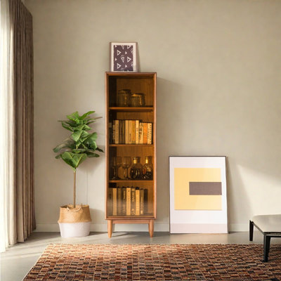American style bookcase with glass doors