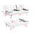 Leather Office Double Folding Sofa Bed With Matching Coffee Table, Multifunctional Design