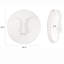Décoration murale ronde en céramique blanche 10 "Aralene