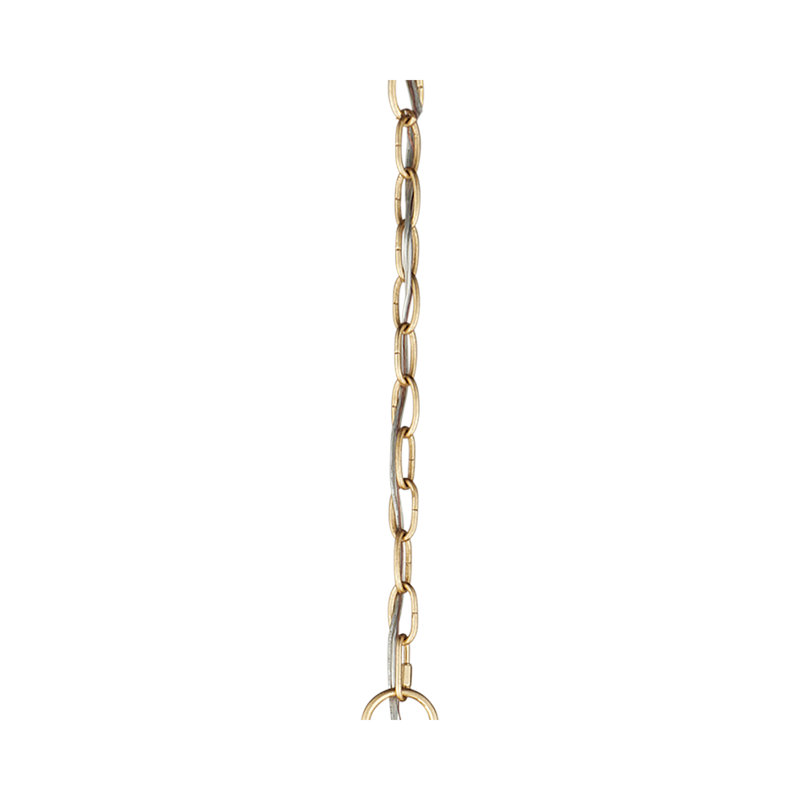 6' White Chain, Gold Leaf, 72" H x 0.25" W x 0.25" D