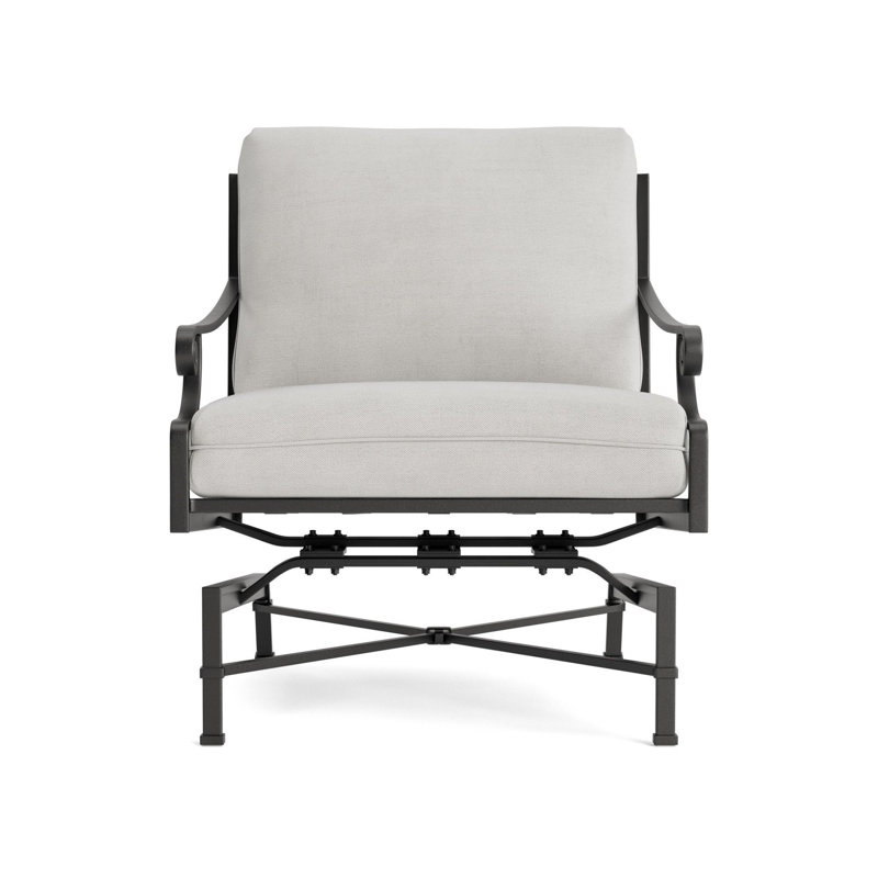 Venetian Outdoor Lounge Chair, Fusion Dove, Textured Pewter