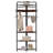 Corner Clothing Racks Freestanding Metal Coat Racks with Hooks Clothes Rack with Storage Shelves for Home Bedroom Living Room