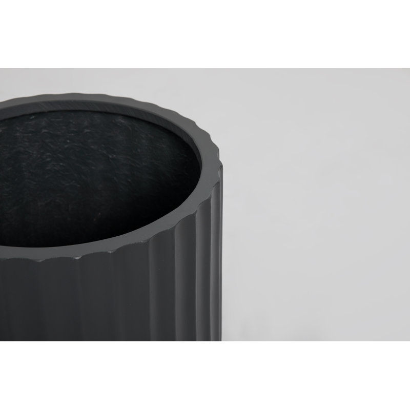 Langport Handmade Pot Planter, Charcoal, 10.25" H x 11.5" W x 11.5" D
