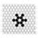Metro 1" Hex Matte White with Snowflake 10-1/4" x 11-7/8" Porcelain Mosaic Tile