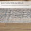 Tapis oriental gris en polyester tissé à la machine lavable à la machine-1244603487