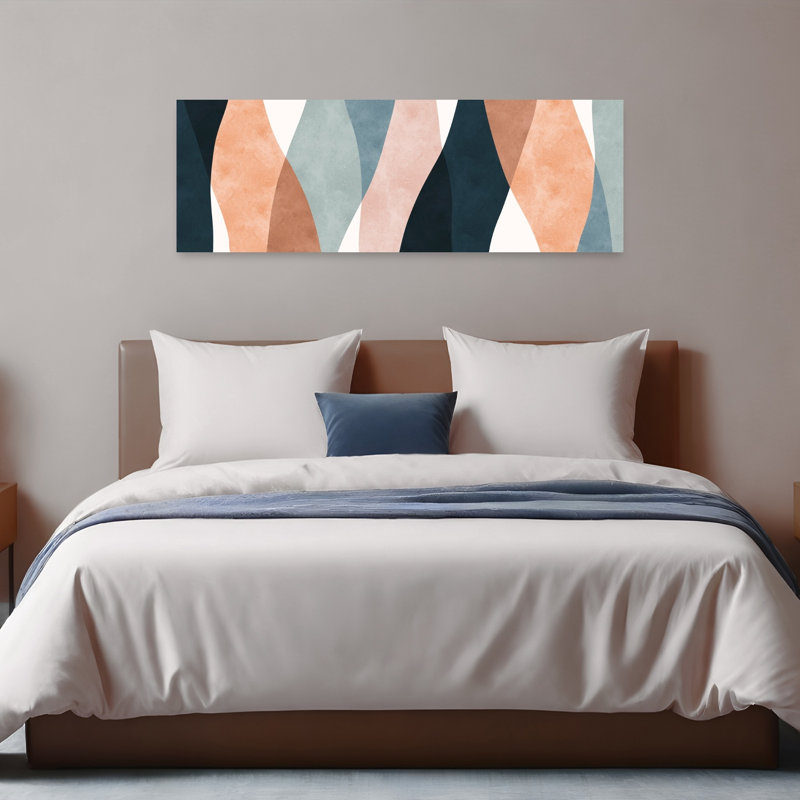Muted Organic Waves by Vitor Costa - Wrapped Canvas Panoramic Print, 40.64 cm H x 121.92 cm W