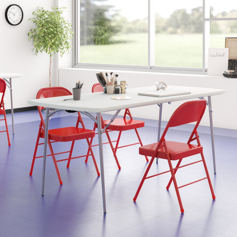 NPS 30 x 72 - Table pliante robuste gris moucheté