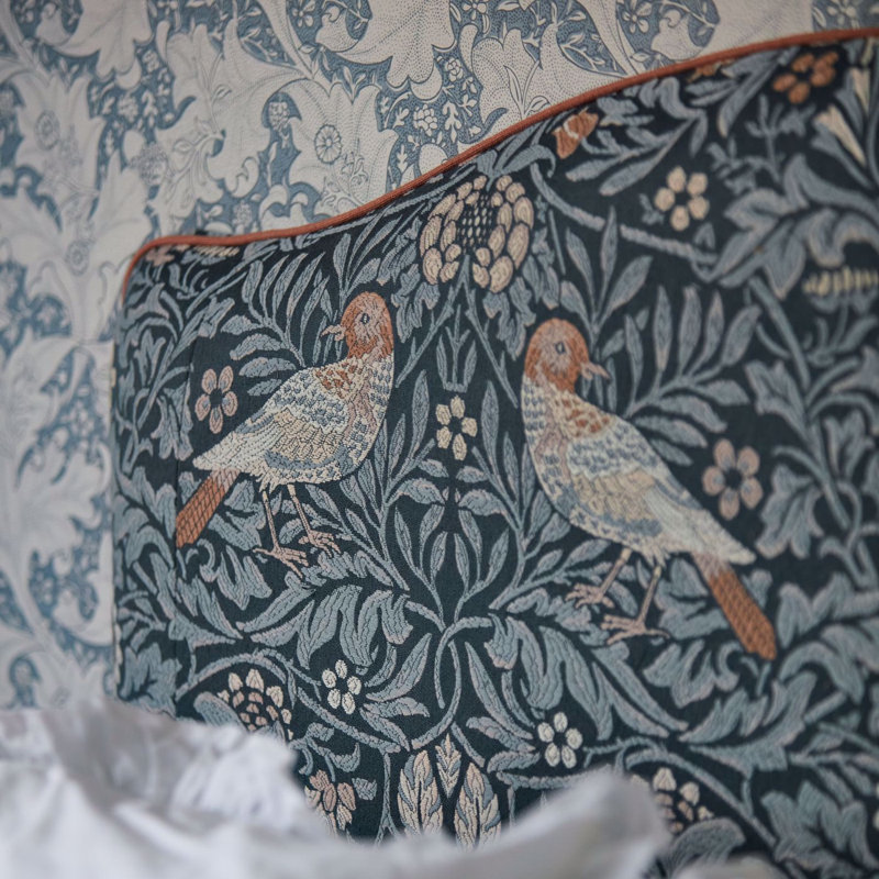 Emery Walker's House Bird Tapestry Fabric, Webb's Blue