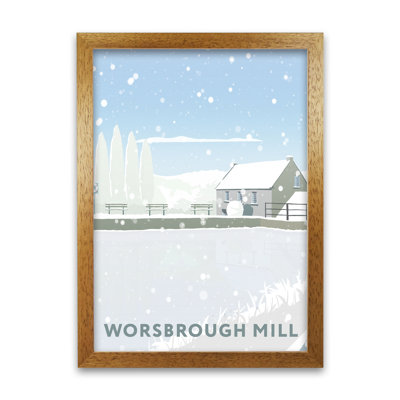 Worsbrough Mill In Snow 1 Piece Single Picture Frame Wall Art
