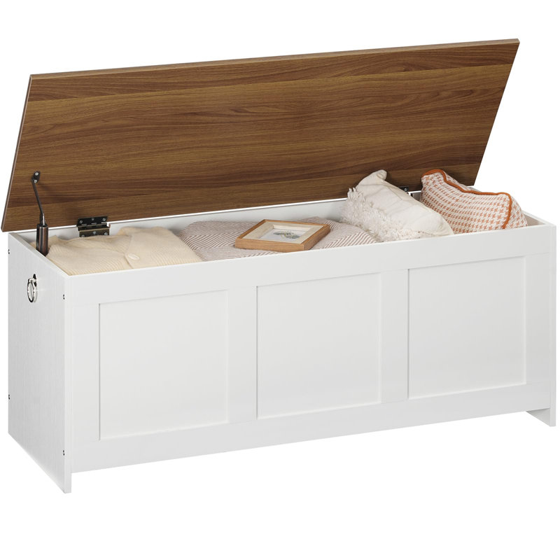 Storage Chest, Wooden Storage Bench With Drawer, Blanket Storage Box, Wooden Storages Chest Trunk, Large Toy Chest, Shoe Storage Bench,U-Shaped Opening