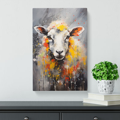 Sheep Gestural No.3 - Wrapped Canvas