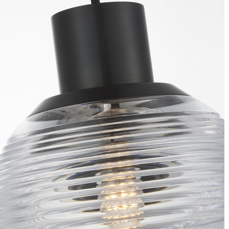 Waterford Circon 5" Mini Pendant with Clear Crystal, Bronze