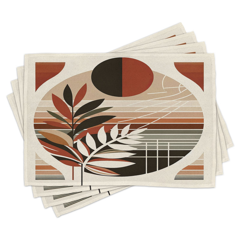 Ensemble de 4 napperons Ambesonne Monstera