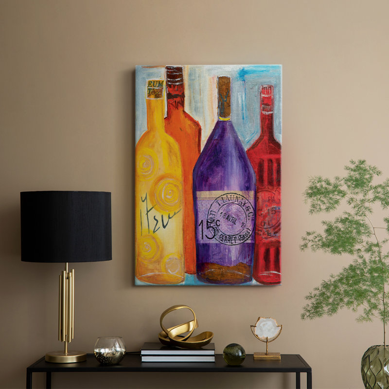 Vive La Bourgogne II - Cavas enveloppés de galerie, H 18 po x l 12 po