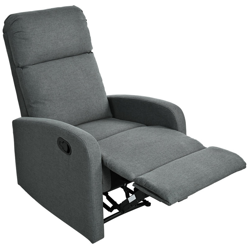 Josselyne Recliner, Charcoal Polyester