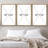 Geometric Line Grunge Geometric Minimalist Brown Abstract Frame Art 3 Piece Set - No Texture Graphic Canvas Print-84975210-84975212