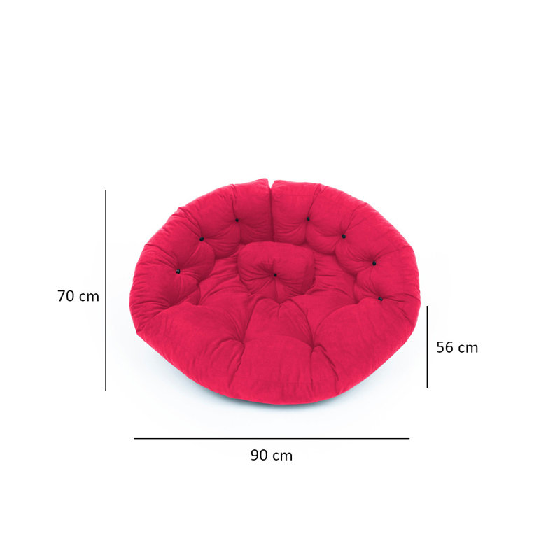 Fauteuil poire standard classique, 100 % polyester fuchsia
