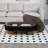 43.7" Elliptical Coffee Table With Hidden Storage, Removable Tabletop, Solid Wood Veneer, Modern Design, Black + Walnut For Living Room, Bedroom, Office, Apartment | Gift Idea