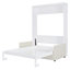 Lit escamotable blanc avec canapé et armoire murale pliante pour petits espaces