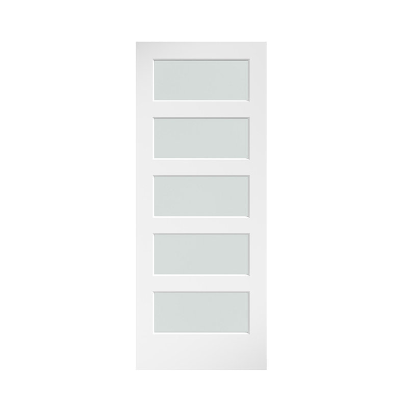 Solid Wood Glass Painted without Installation Hardware Kit Barn Door, 36" x 96"