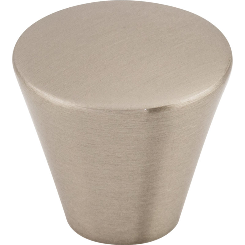 Cone 1" Diameter Conical Knob, Brushed Satin Nickel