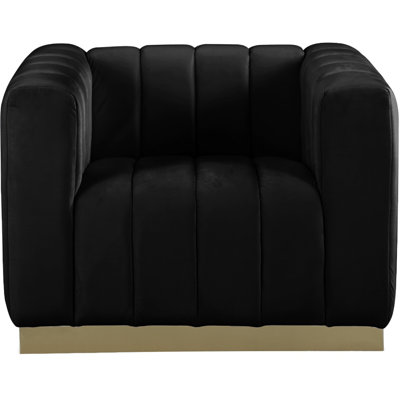 Fauteuil en velours de 38,5 po Tyneside