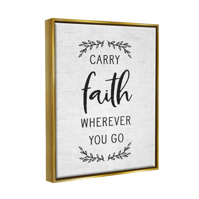 «Inspirational Faith» par Lettred and Lined - reproduction sur cadre flottante sur toile