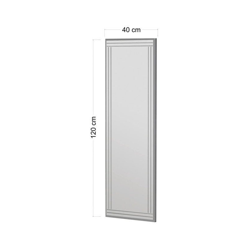 Bufard Manufactured Wood Framed Wall in Silver, 120cm x 2.20cm, White
