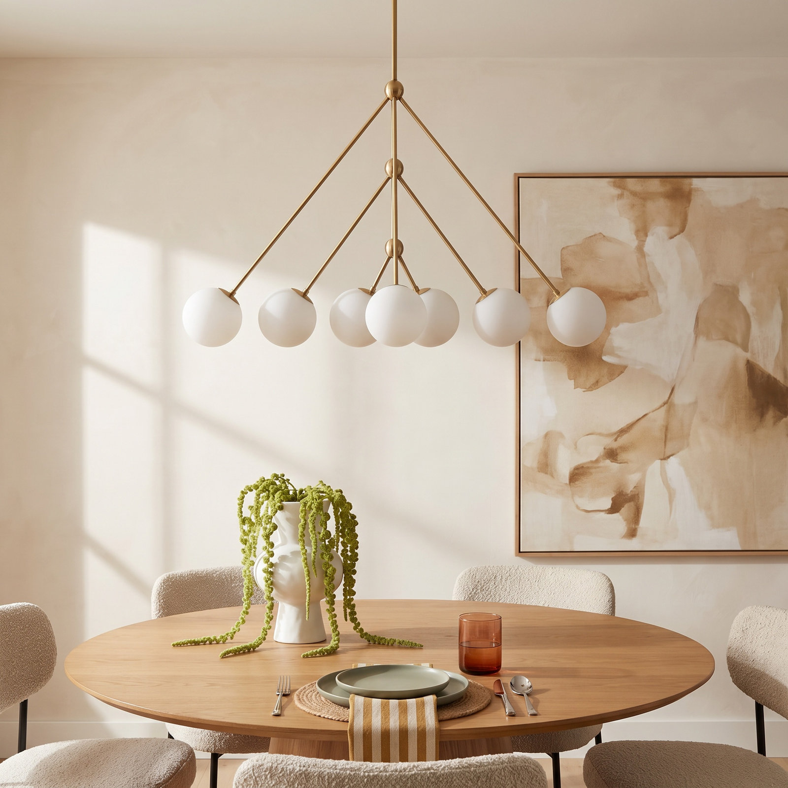 Estevan 6-Light Chandelier, Brown/Gold