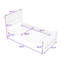 Twin Wood Platform Bed with Classic Headboard-2034815663