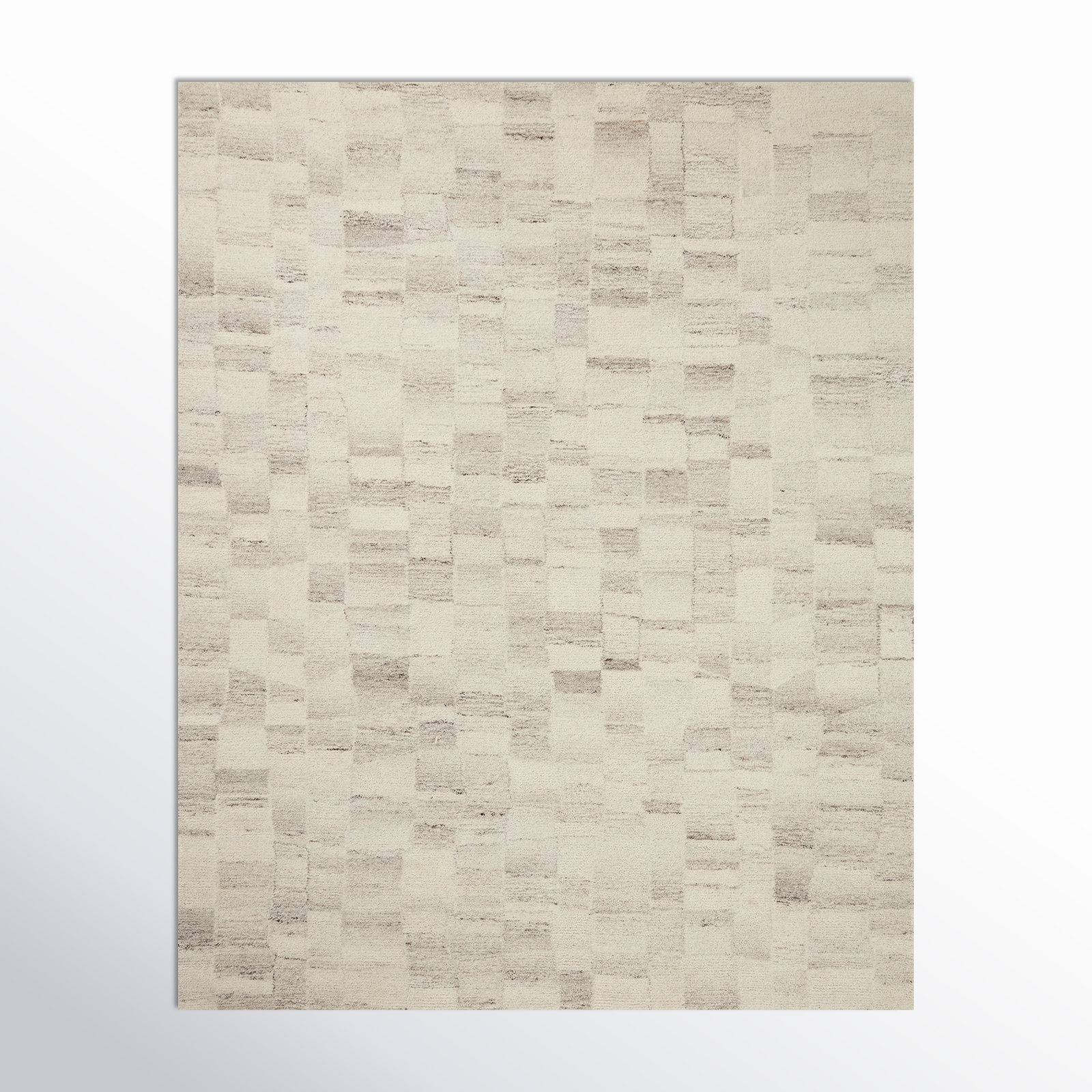 Amber Lewis x Loloi Rocky Ivory / Silver Area Rug, Rectangle 5' x 7'6"