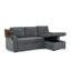 Canapé-lit coulissant de 85 po de largeur avec table rétractable et éclairage à DEL, ports de chargement USB et porte-gobelets-261269310