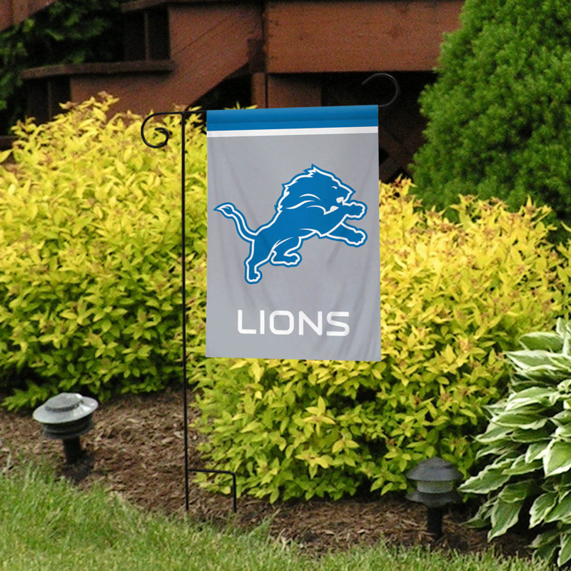 Detroit Lions NFL Licensed Garden Flag, Lions de Detroit, Bleu / gris / blanc